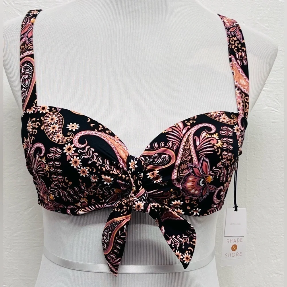 Women’s Paisley Bralette Bikini Top - Shade & Shore
